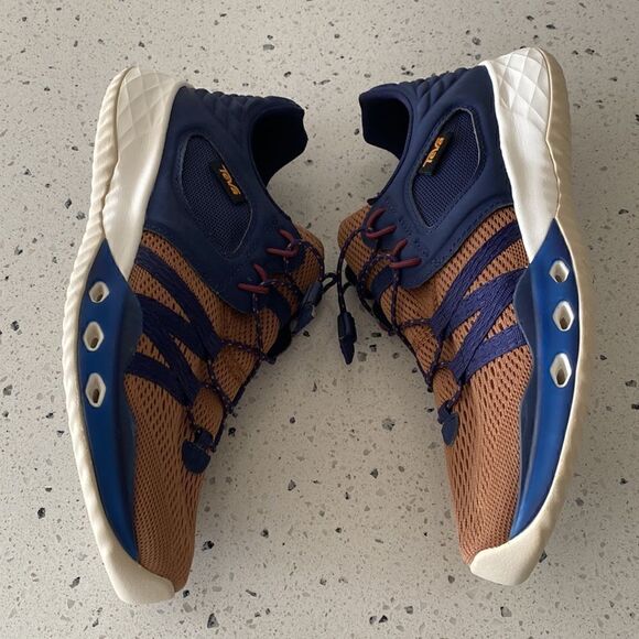 TEVA Pecan Terra-Float Churn Tan/Blue Performance Water Shoes Men’s Size 8 New - Picture 2 of 12